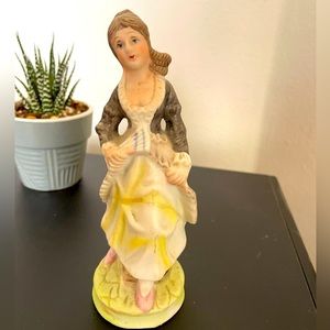 Victorian figurine woman antique ceramic